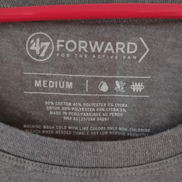 Ladies Denver Broncos Gray T-Shirt Medium '47 Forward - Picture 4 of 6